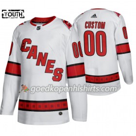 Carolina Hurricanes Custom Adidas 2019-2020 Wit Authentic Shirt - Kinderen